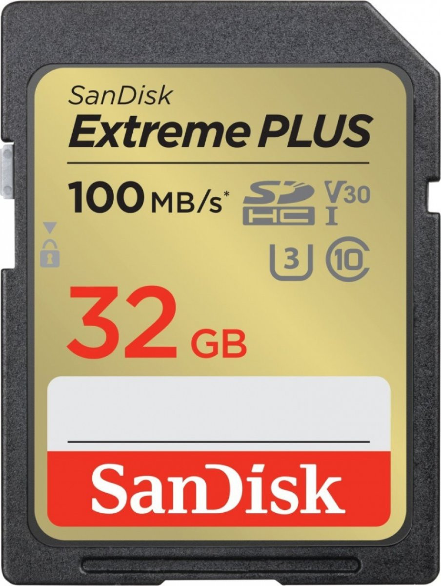 Levně SanDisk SDHC karta 32GB Extreme PLUS (100 MB/s Class 10, UHS-I U3 V30)