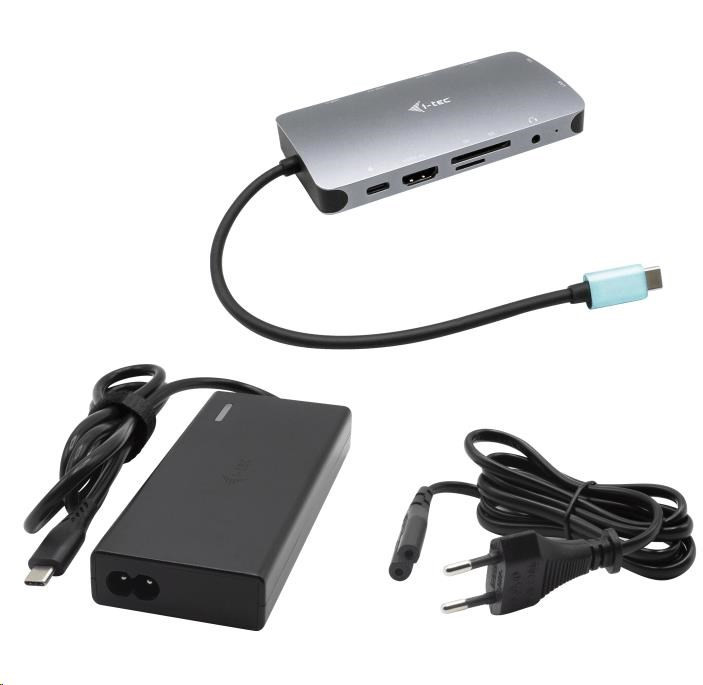 Levně i-tec USB-C Metal Nano Dock HDMI/VGA with LAN + PD 100 W + zdroj 77W (PD 65W)