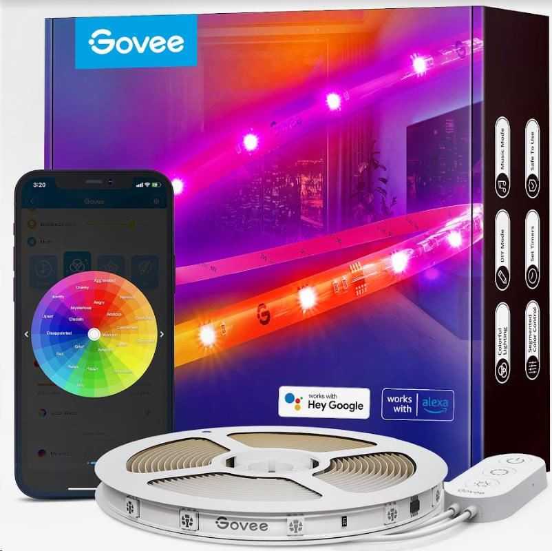 Levně Govee WiFi RGBIC Smart PRO LED pásek 5m - extra odolný
