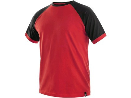 Tričko s krátkým rukávem OLIVER, červeno-černé, vel. XL