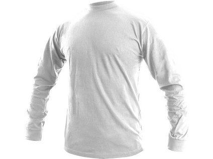 Levně Pánské tričko s dlouhým rukávem PETR, bílé, vel. M