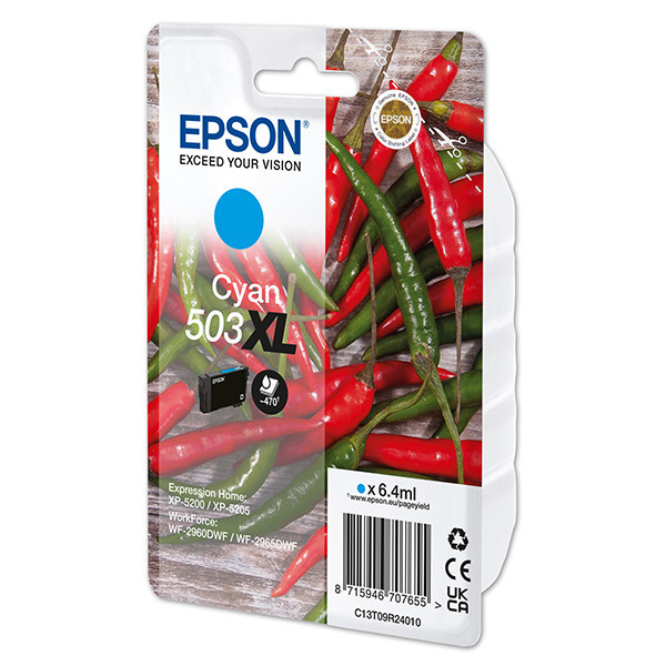 Levně EPSON C13T09R24010 - originální cartridge, azurová, 6,4ml
