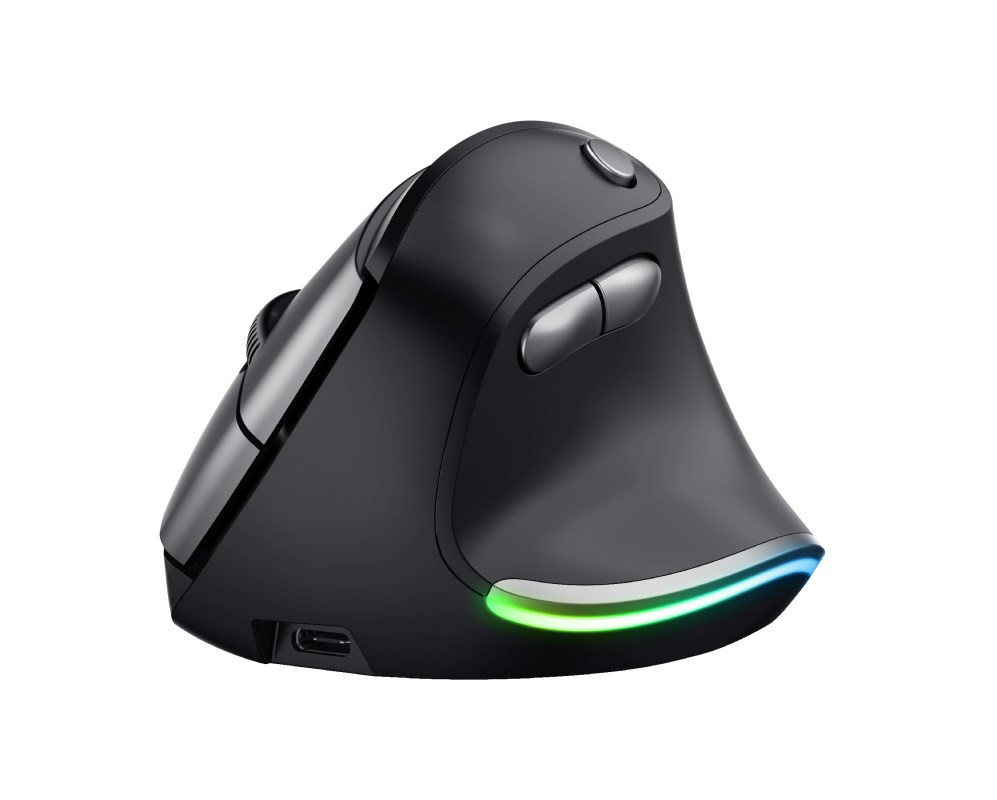 Levně TRUST myš Bayo Ergo Wireless Mouse Eco, RGB