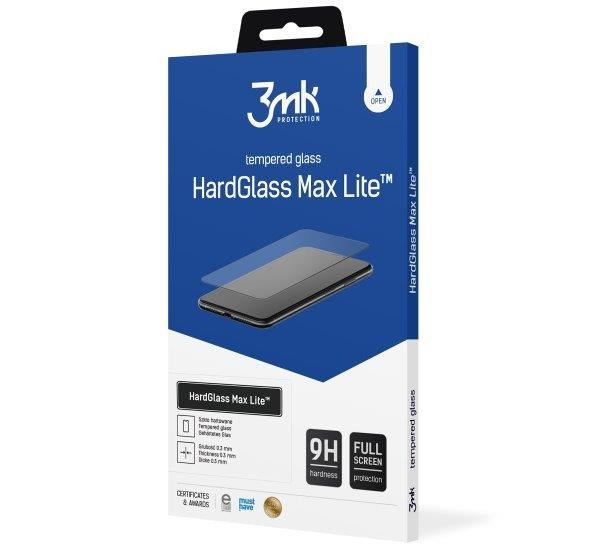 Levně 3mk tvrzené sklo HardGlass Max Lite pro Apple iPhone 14 Pro Max, černá