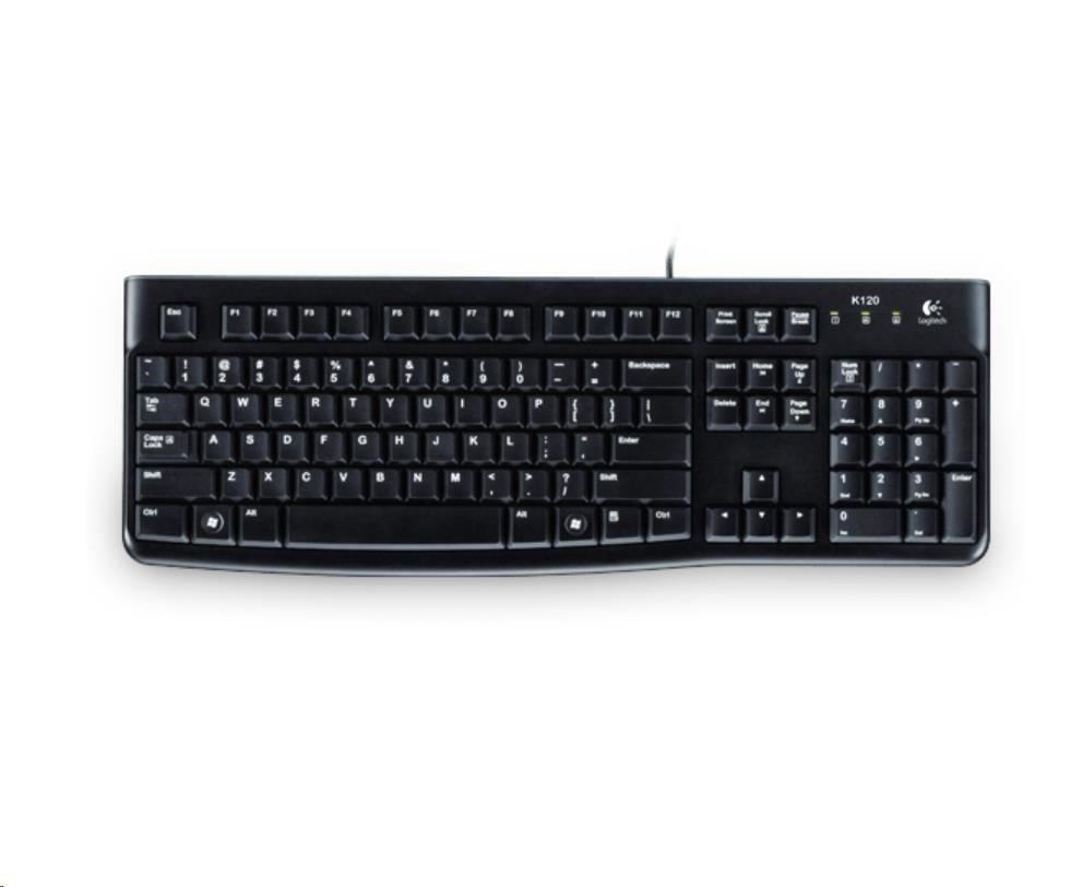 Logitech klávesnice K120 for Business OEM keyboard, HU layout - USB - EMEA, Black