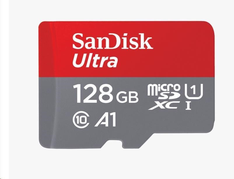Levně SanDisk MicroSDXC karta 128GB Ultra (140 MB/s, A1 Class 10 UHS-I) + adaptér