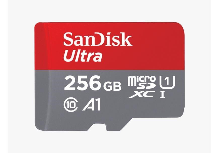 Levně SanDisk MicroSDXC karta 256GB Ultra (150 MB/s, A1 Class 10 UHS-I) + adaptér
