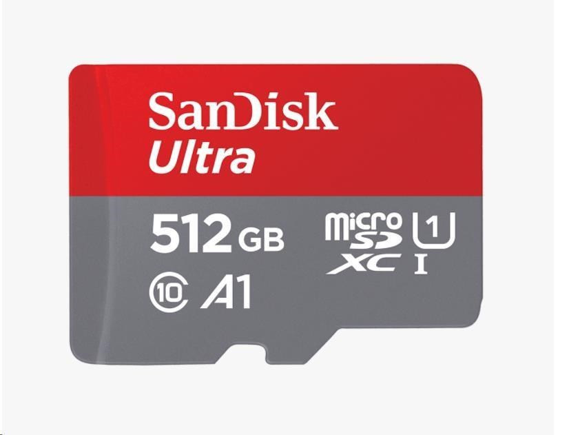 Levně SanDisk MicroSDXC karta 512GB Ultra (150 MB/s, A1 Class 10 UHS-I) + adaptér