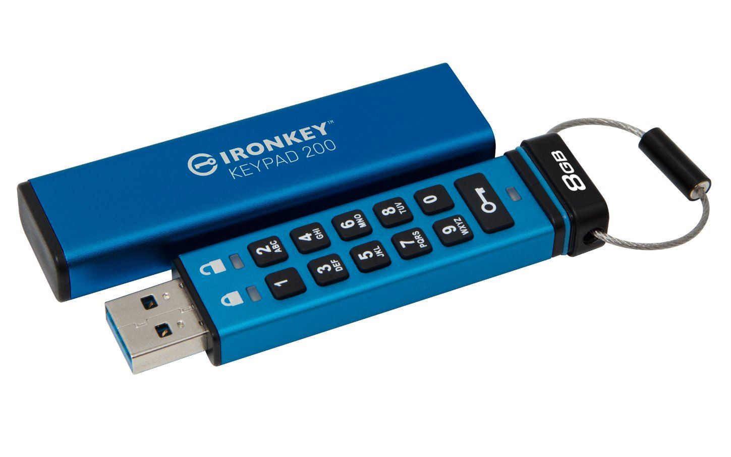 Levně Kingston Flash Disk IronKey 8GB Keypad 200 encrypted USB flash drive