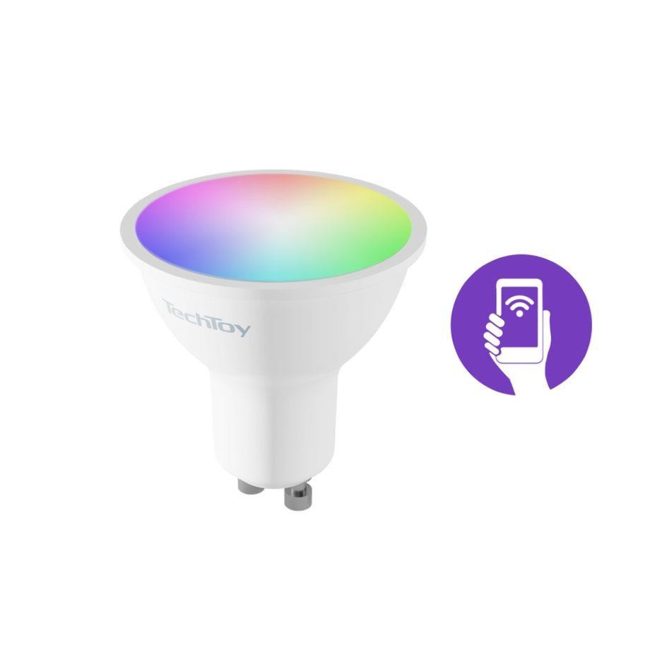 Levně TechToy Smart Bulb RGB 4.5W GU10 3pcs set