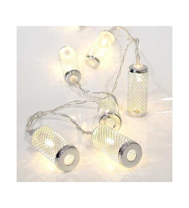 Levně Eurolamp LED světelný řetěz s kovovým válcem, barva teplá bílá, 10 ks LED, 1 ks