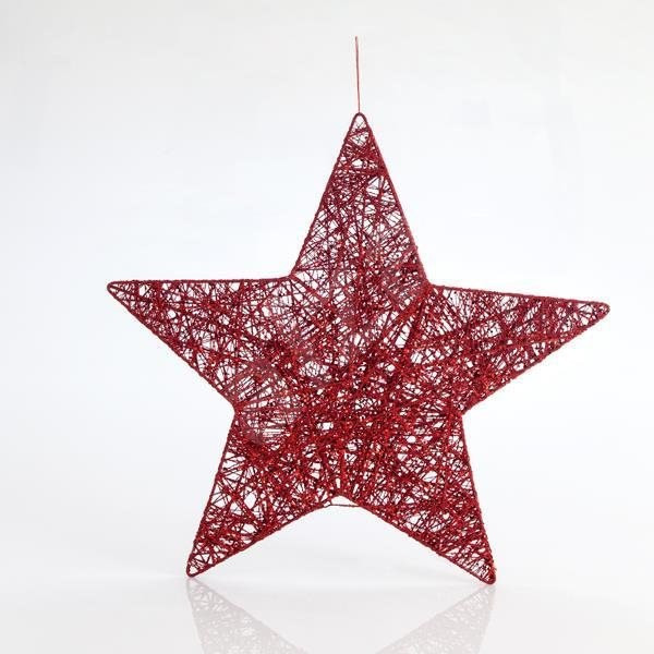 Levně Eurolamp Závěsná hvězda, červená, 45 cm