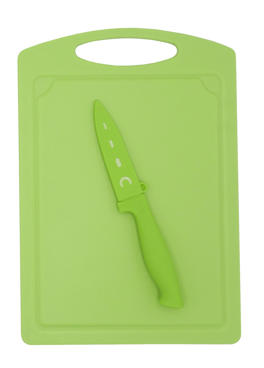 Levně Steuber Krájecí deska 29 x 20 cm s nožem na loupání, zelená