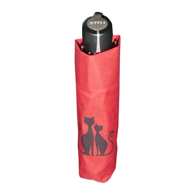 Levně Doppler Deštník Mini Fiber Dreaming cats, červený