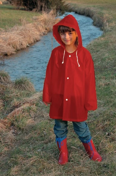 Levně Doppler Dětská pláštěnka,vel.128,červená