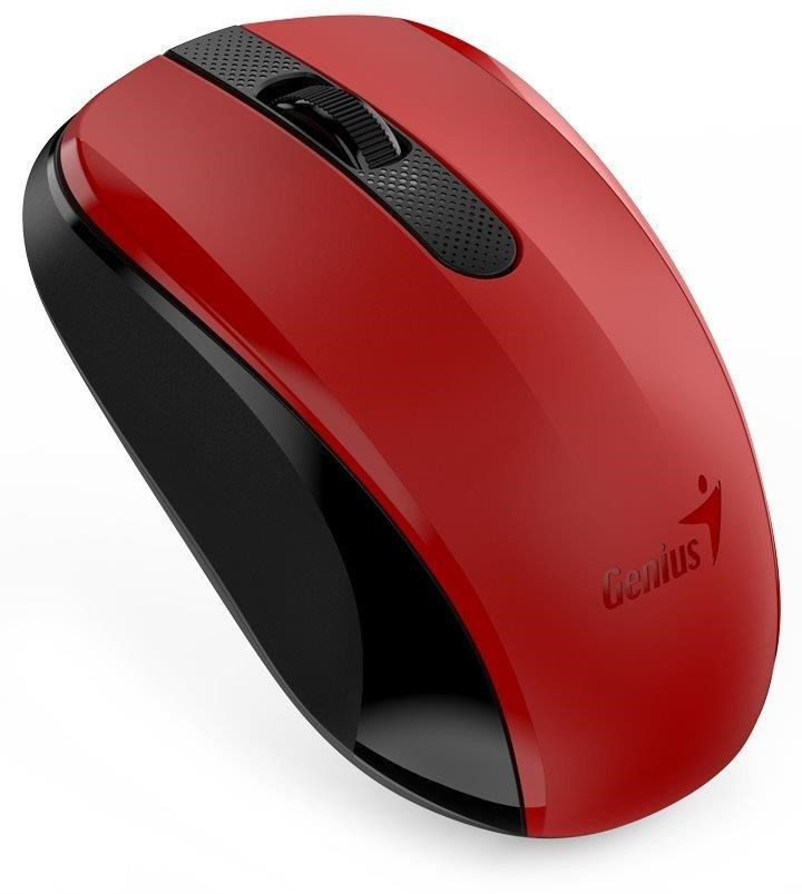 Levně GENIUS myš NX-8008S/ 1200 dpi/ bezdrátová/ tichá/ BlueEye senzor/ červená