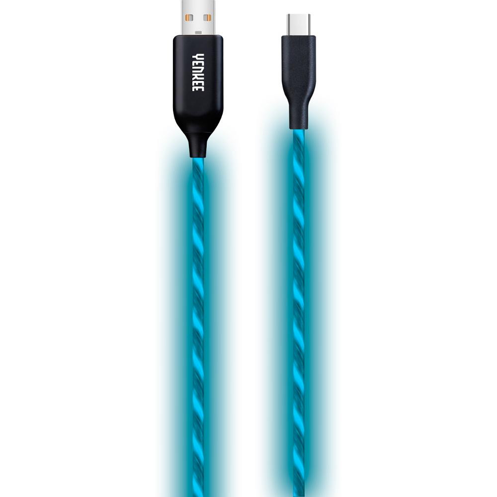Levně YCU 341 BE LED USB C kabel / 1m YENKEE