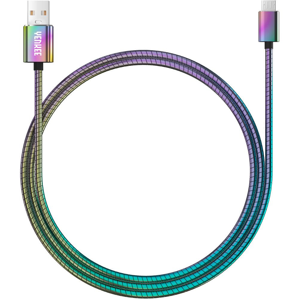 Levně YCU 251 Ocel. Micro USB kabel /1m YENKEE