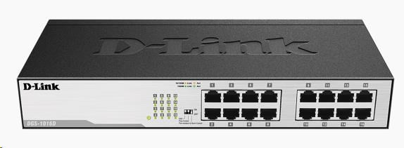 Levně D-Link DGS-1016D 16-port 10/100/1000 Gigabit Desktop / Rackmount Switch