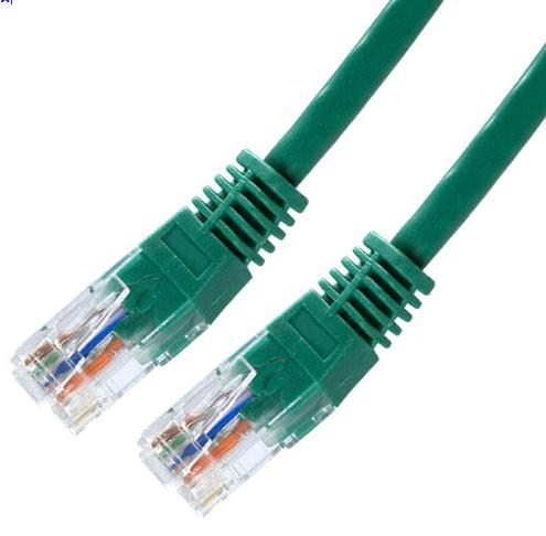 Levně Patch kabel Cat5E, UTP - 0, 5m, zelený