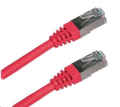 Levně Patch kabel Cat5E, FTP - 0, 5m, červený
