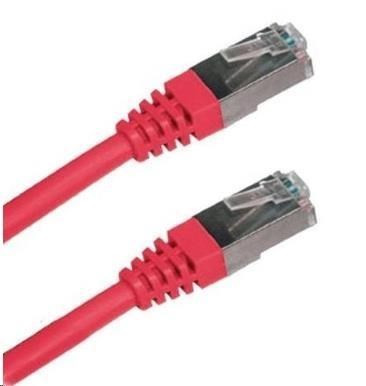 Levně Patch kabel Cat5E, FTP - 2m, červený