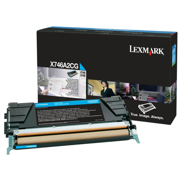 Levně LEXMARK X746A2CG - originální toner, azurový, 70000 stran