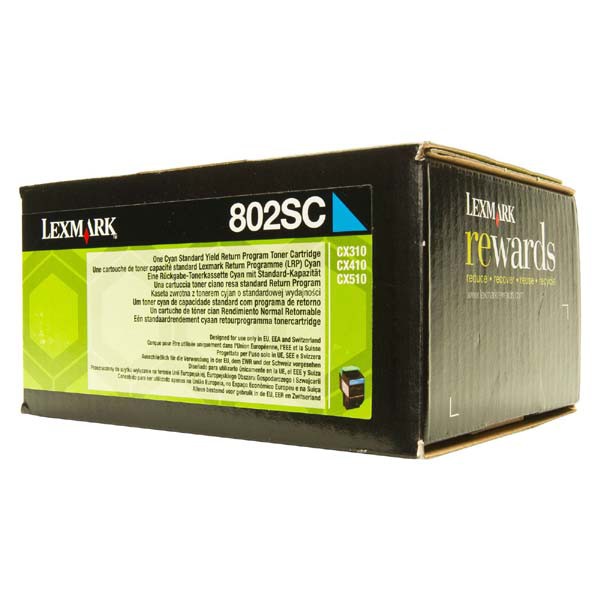 Levně LEXMARK 802S (80C2SC0) - originální toner, azurový, 2000 stran