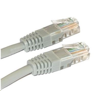 Patch kabel Cat5E, UTP - 0, 3m, šedý (prodej po 10 ks)