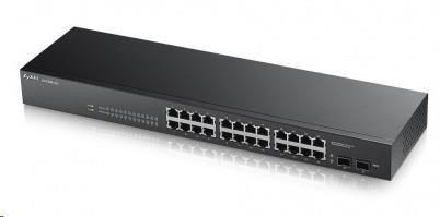 Levně Zyxel GS1900-24 v2 26-port Gigabit Web Smart switch, 24x gigabit RJ45, 2x SFP, fanless