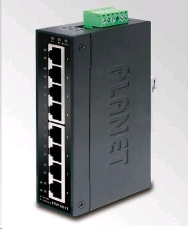 Levně Planet switch IGS-801T, průmysl.verze 8x10/100/1000, DIN, IP30, -40 až 75°C, 12-48V
