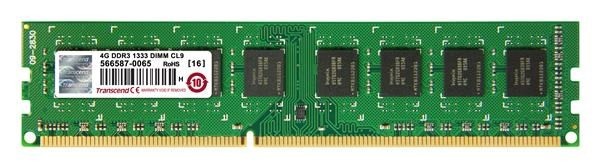 Levně TRANSCEND DIMM DDR3 4GB 1333MHz 256Mx8 CL9 TSRam™ Retail