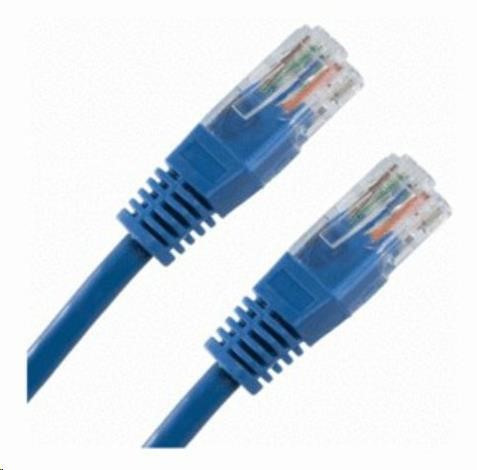 Levně Patch kabel Cat5E, UTP - 0, 25m modrý