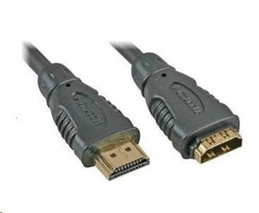 Levně PREMIUMCORD Kabel prodlužovací HDMI - HDMI 1m, zlacené konektory