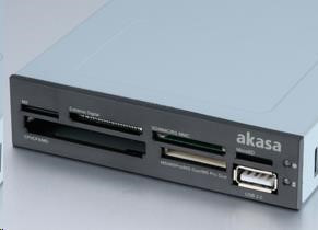 AKASA čtečka karet AK-ICR-07 do 3.5\\", 6-slotová, interní, 1x USB 2.0