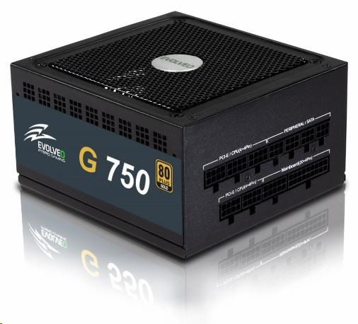 EVOLVEO G750 zdroj 750W, eff 91%, 80+ GOLD, aPFC, modulární, retail
