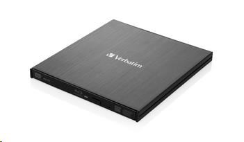 Levně VERBATIM externí mechanika Slimline Blu-ray Rewriter USB 3.0 Zdarma BR Disc 25GB (CD DVD BD Mdisc) +NERO