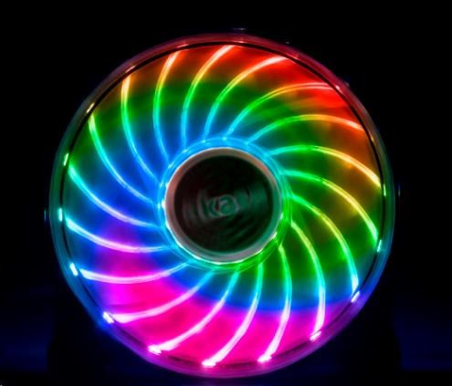 AKASA ventilátor Vegas X7, 120x120x25mm, fluidní dynamické ložisko, RGB 12V