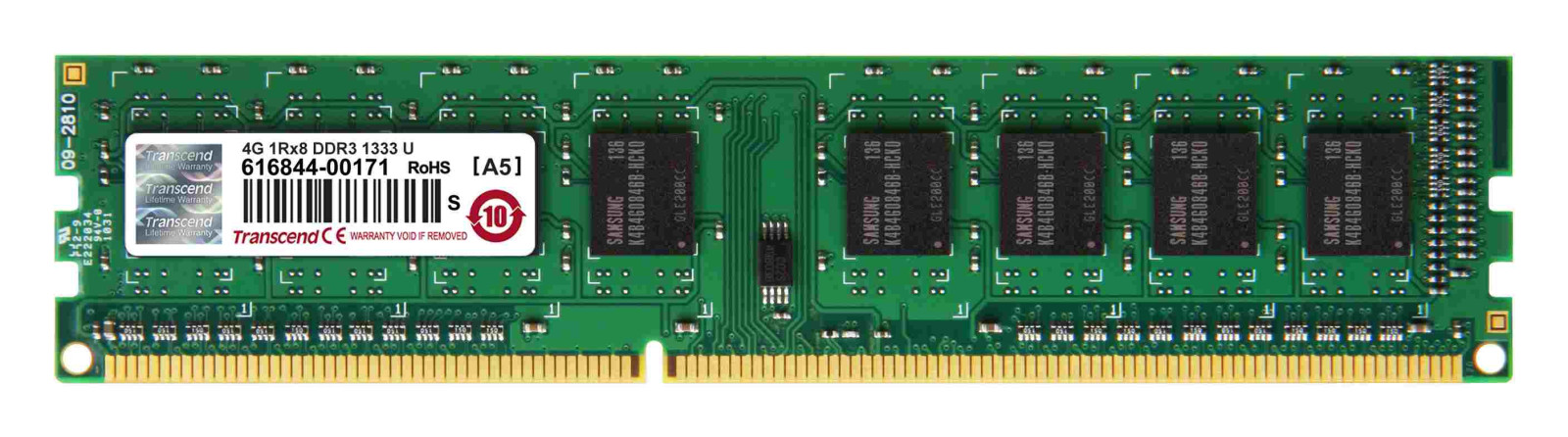 Levně TRANSCEND DIMM DDR3 4GB 1333MHz 1Rx8 CL9