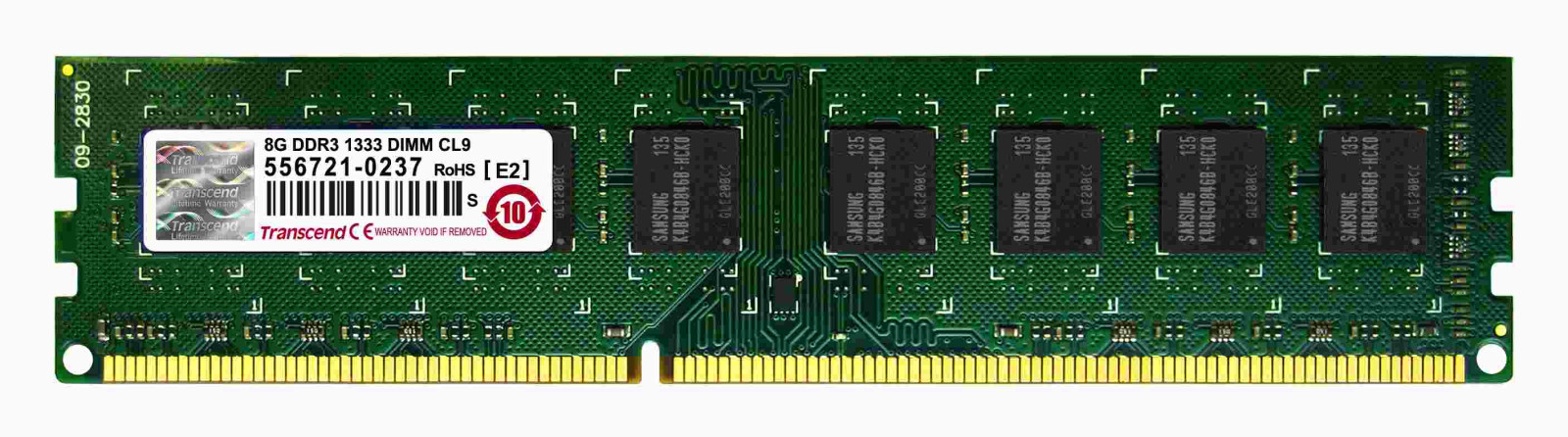 Levně TRANSCEND DIMM DDR3 8GB 1333MHz 2Rx8 CL9