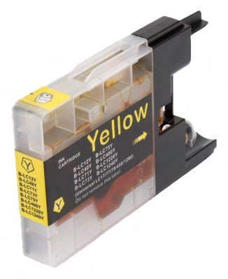Levně BROTHER LC-1240 - kompatibilní cartridge, žlutá, 600 stran