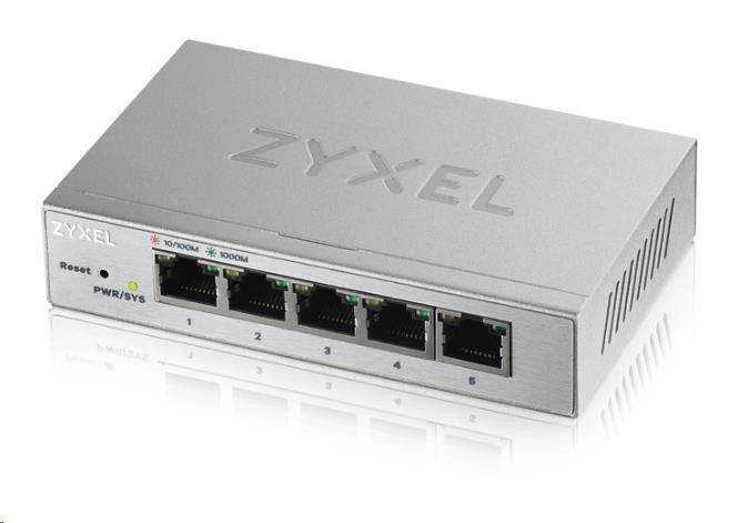 Levně Zyxel GS1200-5 5-port Desktop Gigabit Web Smart switch
