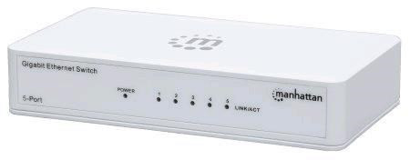 Levně MANHATTAN 5-Port Gigabit Ethernet Switch, 5xRJ45 10/100/1000 Mbps Ports