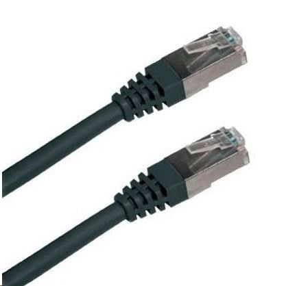 Levně Patch kabel Cat5E, FTP - 0, 5m, černý