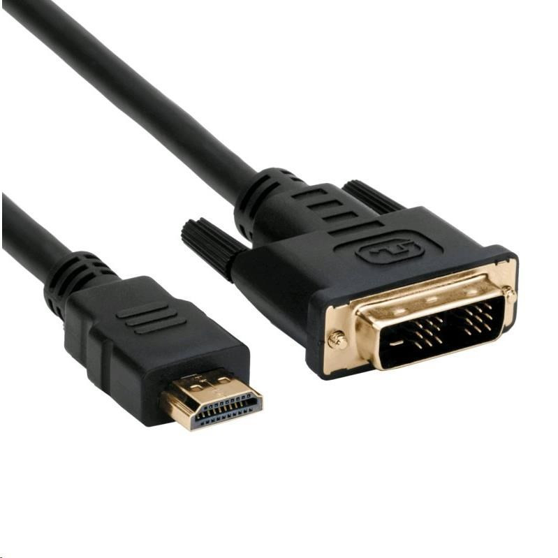 Levně C-TECH kabel HDMI-DVI, M/M, 1, 8m