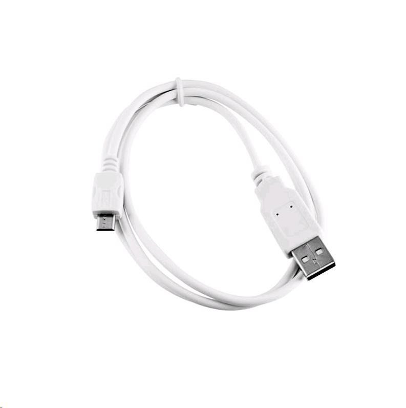 Levně C-TECH kabel USB 2.0 AM/Micro, 1m, bílý