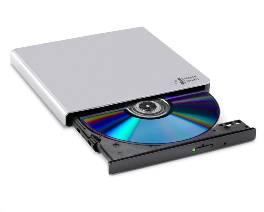 Levně HITACHI LG - externí mechanika DVD-W/CD-RW/DVD±R/±RW/RAM GP57ES40, Slim, Silver, box+SW