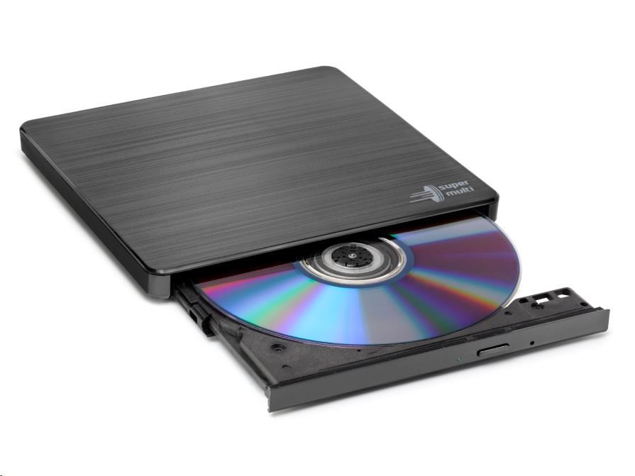 Levně HITACHI LG - externí mechanika DVD-W/CD-RW/DVD±R/±RW/RAM GP60NB60, Slim, Black, box+SW