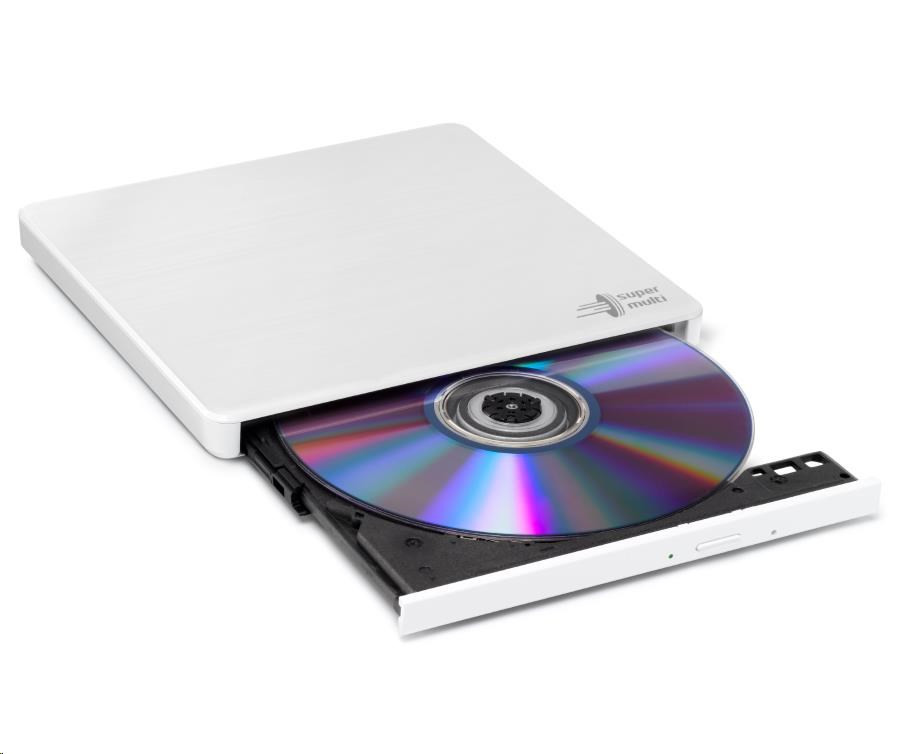 Levně HITACHI LG - externí mechanika DVD-W/CD-RW/DVD±R/±RW/RAM GP60NW60, Slim, White, box+SW