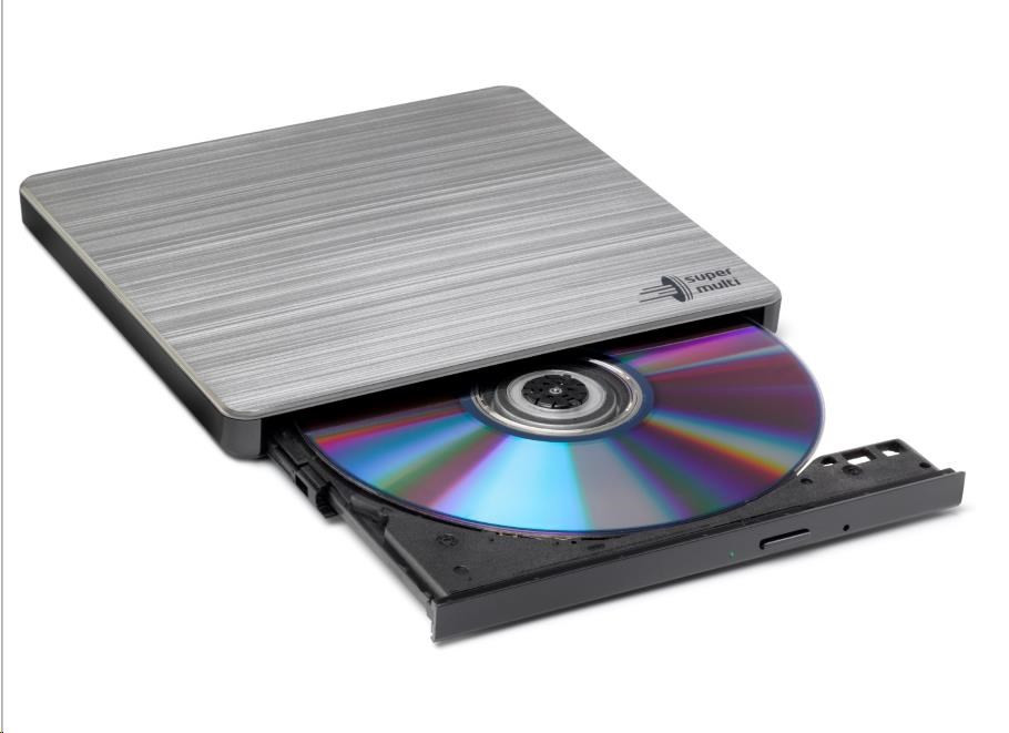 Levně HITACHI LG - externí mechanika DVD-W/CD-RW/DVD±R/±RW/RAM GP60NS60, Slim, Silver, box+SW
